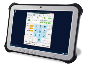 FLT Tester Software on Tablet